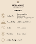 Entdecken Sie unseren 100% Arabica Spezialitätenkaffee aus Brasilien - Petunia. In unserer Rösterei in Oberererlbach, nahe Nürnberg in Mittelfranken, wird dieser Kaffee von dem umweltbewussten Erzeuger, Gerson da Silva, sorgsam veredelt. 