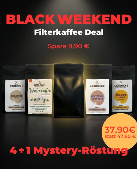 Black Weekend Filterkaffee Bundle – 4+1 Mystery Röstung