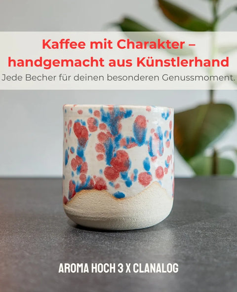 Kaffeebecher mit Henkel | Aroma Hoch 3 x Clanalog Sonderedition