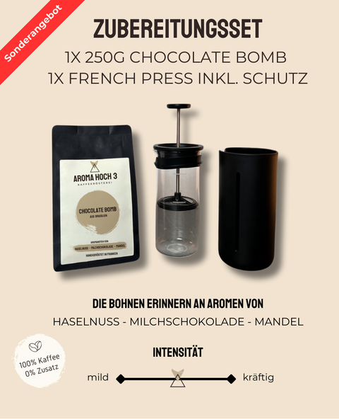 Brühset French Press mit Spezialitätenkaffee