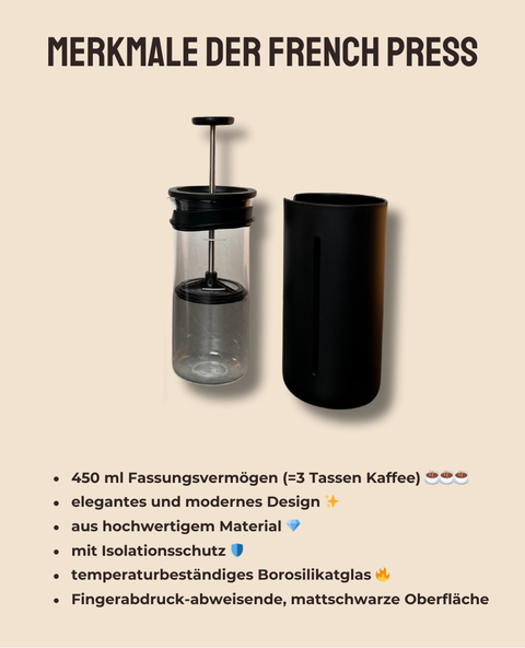 Brühset French Press mit Spezialitätenkaffee