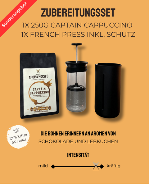 Brühset French Press mit Spezialitätenkaffee