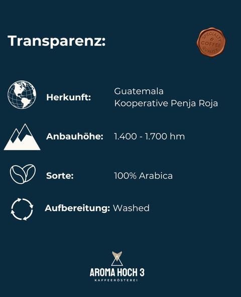 Guatemala Penja Roja - Espressoröstung