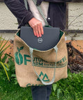 Upcycling mit Taschen aus Kaffeejutesäcken als Begleiter für deinen Alltag. Aroma Hoch 3 deine Speciality Coffee Roastery aus dem Fraenkischen Seenland / Bayern