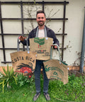 Upcycling mit Taschen aus Kaffeejutesäcken als Begleiter für deinen Alltag. Aroma Hoch 3 deine Speciality Coffee Roastery aus dem Fraenkischen Seenland / Bayern